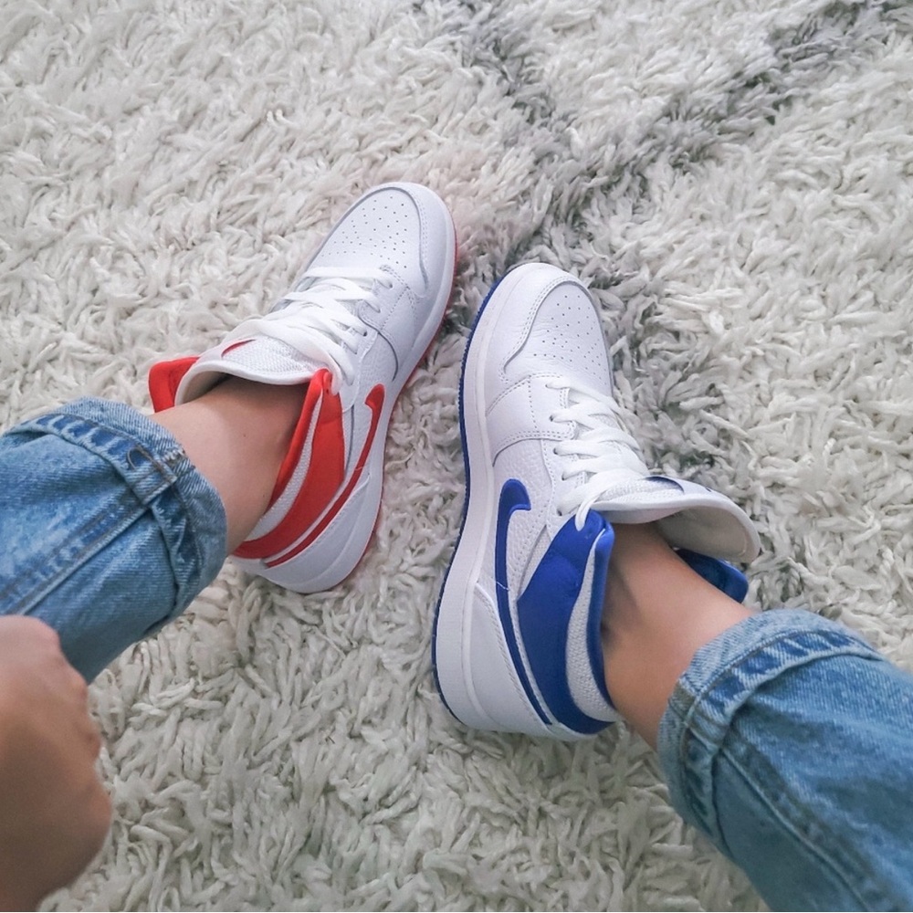 Nike Air Jordan 1 mid 85 sneakers white blue red NIB